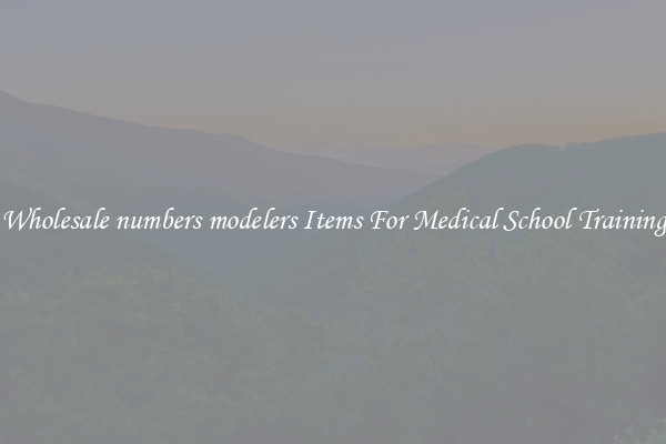 Wholesale numbers modelers Items For Medical School Training