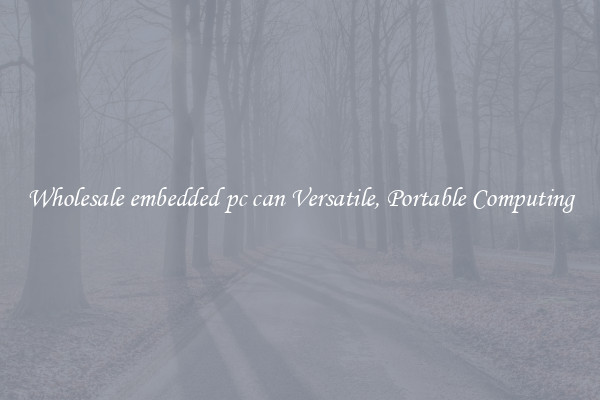 Wholesale embedded pc can Versatile, Portable Computing