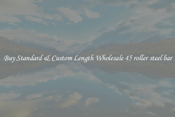 Buy Standard & Custom Length Wholesale 45 roller steel bar