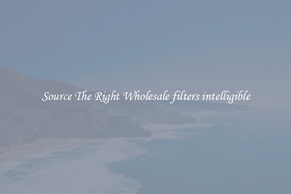 Source The Right Wholesale filters intelligible
