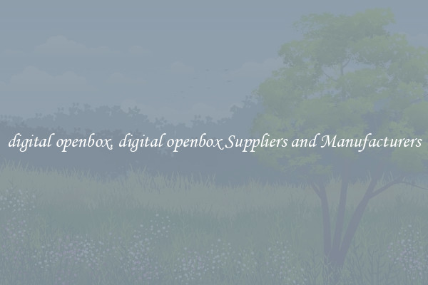digital openbox, digital openbox Suppliers and Manufacturers