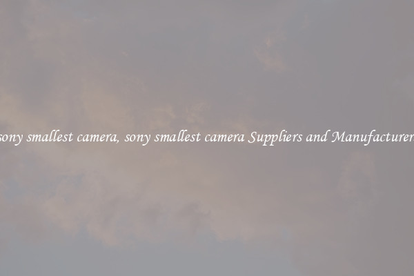 sony smallest camera, sony smallest camera Suppliers and Manufacturers