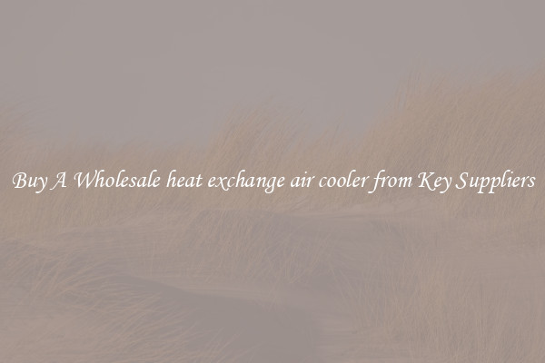 Buy A Wholesale heat exchange air cooler from Key Suppliers