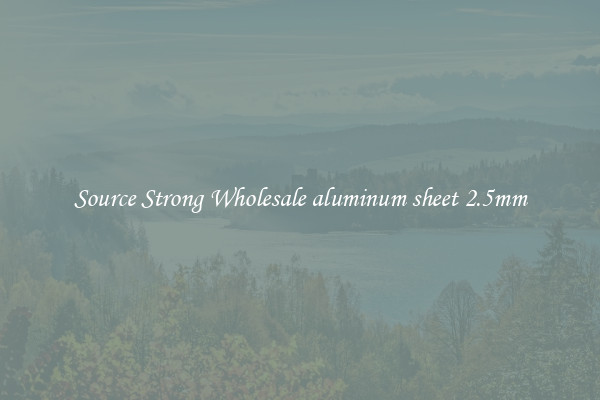 Source Strong Wholesale aluminum sheet 2.5mm