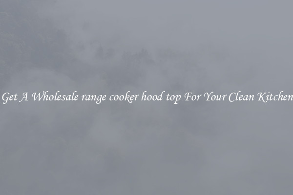 Get A Wholesale range cooker hood top For Your Clean Kitchen