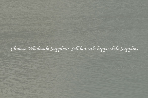 Chinese Wholesale Suppliers Sell hot sale hippo slide Supplies