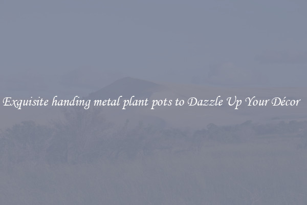 Exquisite handing metal plant pots to Dazzle Up Your Décor  