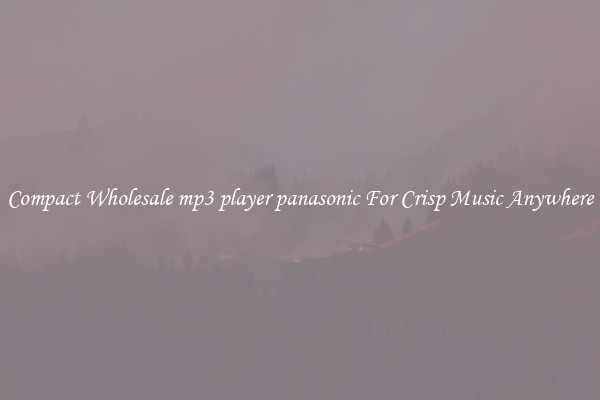 Compact Wholesale mp3 player panasonic For Crisp Music Anywhere