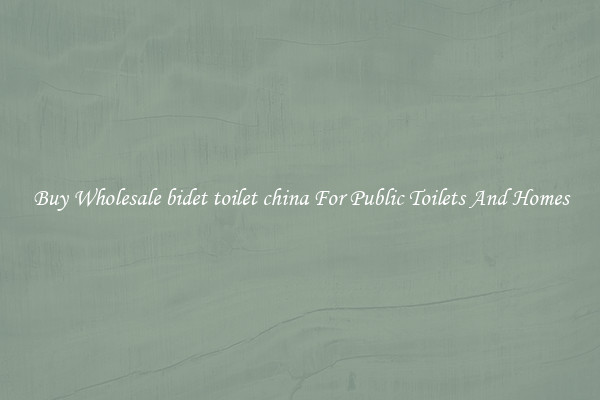 Buy Wholesale bidet toilet china For Public Toilets And Homes