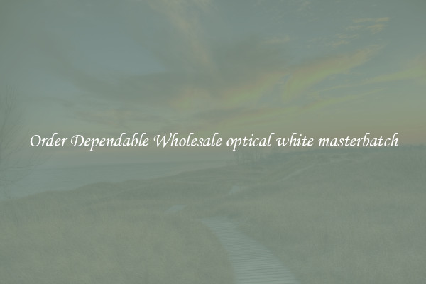 Order Dependable Wholesale optical white masterbatch