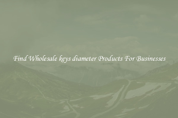 Find Wholesale keys diameter Products For Businesses