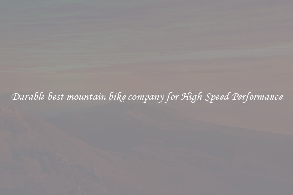 Durable best mountain bike company for High-Speed Performance