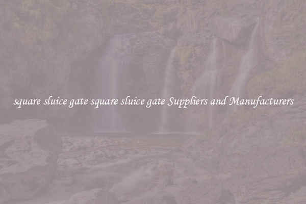 square sluice gate square sluice gate Suppliers and Manufacturers